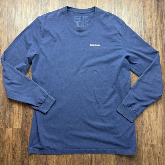 Patagonia Other - Patagonia Men’s Navy Blue Long Sleeve P-6 Logo Responsibili-Tee Size Extra Large